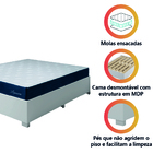 Cama Box Casal Queen Desmontável Colchão Molas Ensacadas Lamo