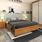 Cama Box Casal Queen - Mônaco-cinamomo - Tcil Móveis