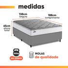 Cama Box Casal Real Max Force Softgel 138x188x65cm - Suporta