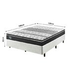 Cama Box Casal Reforçado 138x188x38cm E Colchão Gransleep Mol