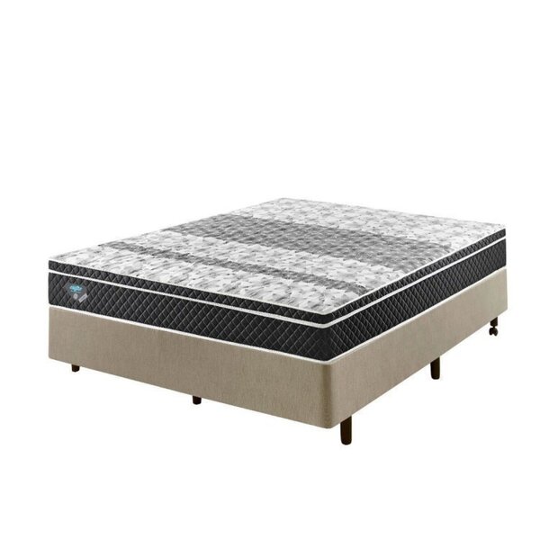 Cama Box Casal Reforçado 138x188x38cm E Colchão Gransleep Mol