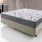 Cama Box Casal Reforçado Linho 138x188x38cm E Colchão Adapto