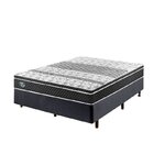 Cama Box Casal Reforçado Linho 138x188x38cm E Colchão Gransle