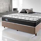 Cama Box Casal Reforçado Linho 138x188x38cm E Colchão Gransle