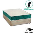 Cama Box Casal Rústica + Colchão Massageador - Mormaii - Smar