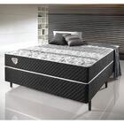 Cama Box Casal Soft Comfort Preto Molas Verticoil 138x188 + 2