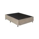 Cama Box Casal Suede Bege - 27x138x188