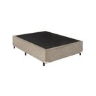 Cama Box Casal Suede Bege - 27x138x188