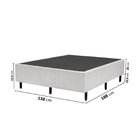 Cama Box Casal Yescasa Firm 138x188x31cm Yescasa Bege/branco