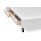 Cama Box Castor Casal Poli Branco Com 2 Gavetas 138x188x27cm