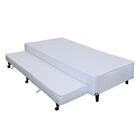Cama Box Castor Solteiro Poli Branco Acoplado 88x188x27cm