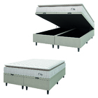 Cama Box Colchão Baú Casal King Molas Ensacadas City Pillow T