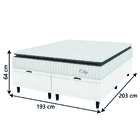 Cama Box Colchão Baú Casal King Molas Ensacadas City Pillow T