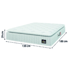 Cama Box Colchão Casal Espuma D33 Vangogh Pillow Top 138x188x