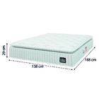 Cama Box Colchão Casal Espuma D45 Lazio Pillow Top 138x188x67