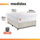 Cama Box Colchão Casal King Molas Ensacadas Real 193x203x65cm