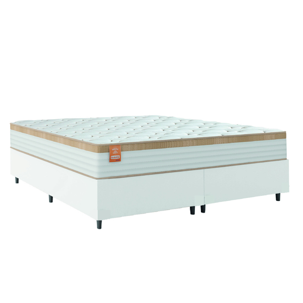 Cama Box Colchão Casal King Molas Ensacadas Real 193x203x65cm