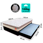 Cama Box Colchão Casal Molas Ensacadas E Bicama Auxiliar De E