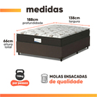 Cama Box Colchão Casal Molas Ensacadas Granville Pillow Top 1