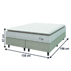 Cama Box Colchão Casal Queen Molas Ensacadas City Pillow Top