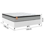Cama Box Colchão Casal Queen Molas Ensacadas Real 158x198x65c