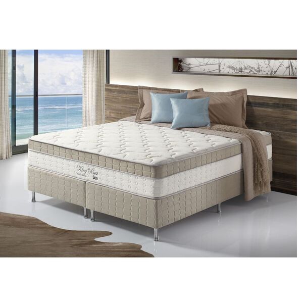 Cama Box Colchão King Size193cm Molas Superlasti Firme Anjos