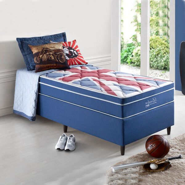 Cama Box Colchão Solteiro88cm Londres Mola Superlastic Anjos