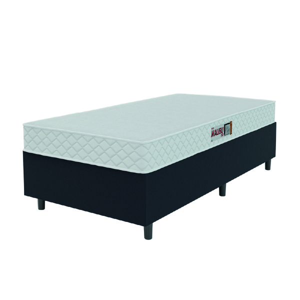 Cama Box Colchão Solteiro Espuma D20 Malibu 78x188x50cm Branc
