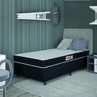 Cama Box Colchão Solteiro Espuma D20 Malibu 78x188x50cm Preto