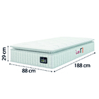 Cama Box Colchão Solteiro Espuma D45 Lazio Pillow Top 88x188x