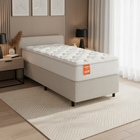 Cama Box Colchão Solteiro Molas Ensacadas Real 88x188x65cm Li