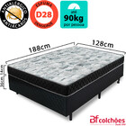 Cama Box Colchão Viuva Espuma D28 Certificado 128x188x62cm -