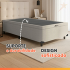 Cama Box Com Baú 0,79m Com 41cm De Altura Prince Branco