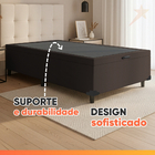 Cama Box Com Baú 0,96m Com 41cm De Altura Prince Marrom