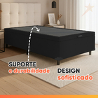 Cama Box Com Baú 0,96m Com 41cm De Altura Prince Preto