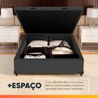 Cama Box Com Baú Casal 1,38 Com 41cm De Altura Prince Preto
