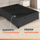 Cama Box Com Baú Casal 1,38 Com 41cm De Altura Prince Preto