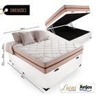 Cama Box Com Baú Casal + Colchão De Molas Ensacadas - Anjos -