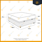 Cama Box Com Baú Casal + Colchão De Molas Ensacadas - Ortobom