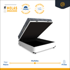 Cama Box Com Baú Casal + Colchão De Molas Ensacadas - Ortobom