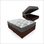 Cama Box Com Baú Casal + Colchão De Molas Ensacadas - Ortobom