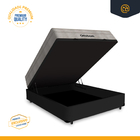 Cama Box Com Baú Casal + Colchão Ortobom De Molas Ensacadas -