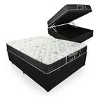 Cama Box Com Baú Casal + Colchão Probel 138x188x64cm Preto