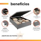 Cama Box Com Baú Casal Com 41cm De Altura Com Pé Prince