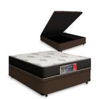 Cama Box Com Baú Casal Marrom + Colchão De Espuma D33 - Gazin