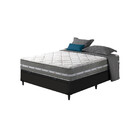 Cama Box Com Baú Casal Preto + Colchão Molas Ensacadas Miami