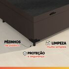 Cama Box Com Baú King 1,93m Prince Suede Marrom
