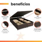 Cama Box Com Baú King 1,93m Prince Suede Marrom