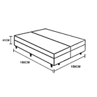 Cama Box Com Bau Pistão A Gás Queen Size Suede Cinza Bipartida