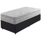 Cama Box Com Baú Preta + Colchão Solteiro Twin Size Molas Ens